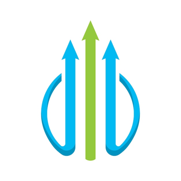 Diseño de ilustración de icono de vector de plantilla de logotipo de flechas