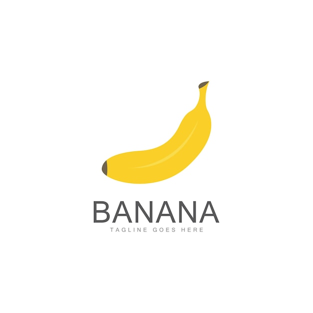 Diseño de ilustración de icono de vector de plantilla de logotipo de plátano