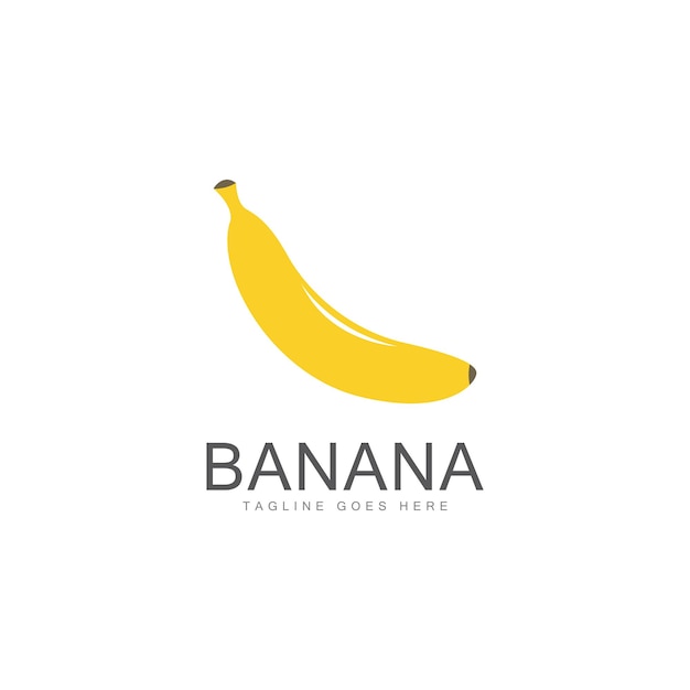 Diseño de ilustración de icono de vector de plantilla de logotipo de plátano