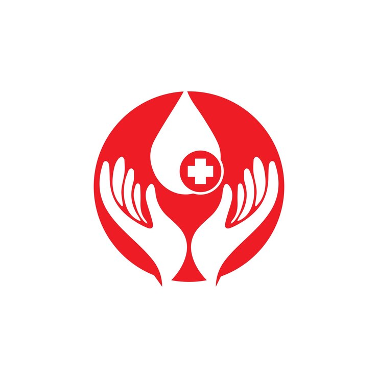 Vector diseño de ilustración de icono de vector de plantilla de logotipo de sangre humana