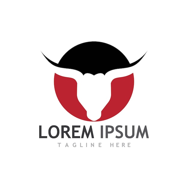 Diseño de ilustración de icono de vector de plantilla de logotipo de Tauro