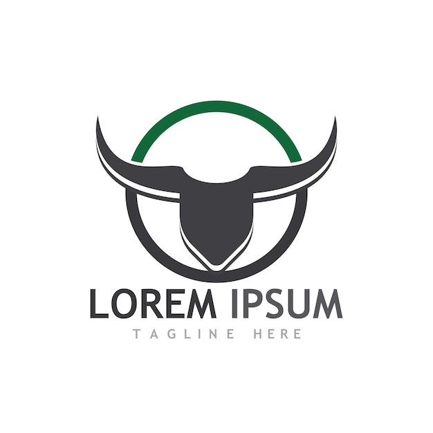 Diseño de ilustración de icono de vector de plantilla de logotipo de Tauro