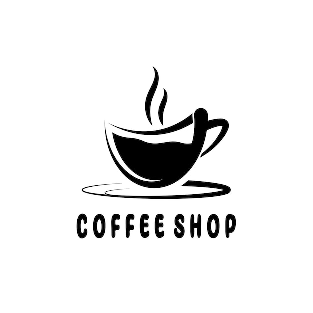 Diseño de ilustración de icono de vector de plantilla de logotipo de taza de café