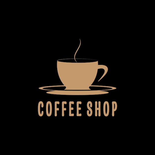 Diseño de ilustración de icono de vector de plantilla de logotipo de taza de café