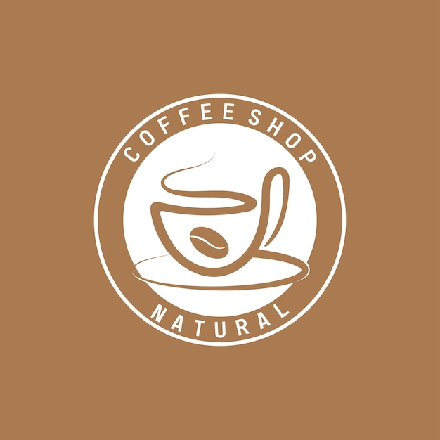 Diseño de ilustración de icono de vector de plantilla de logotipo de taza de café