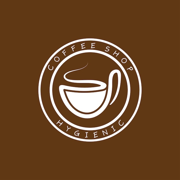 Diseño de ilustración de icono de vector de plantilla de logotipo de taza de café