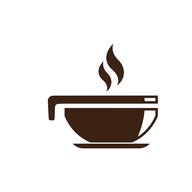 Diseño de ilustración de icono de vector de plantilla de logotipo de taza de café