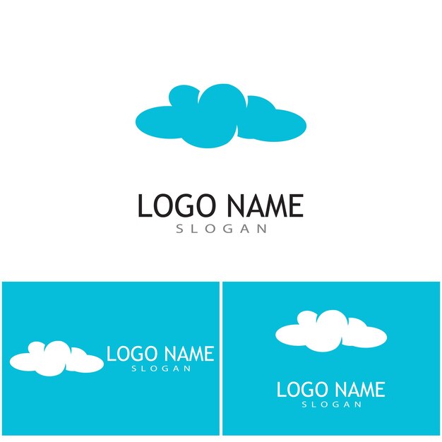 Diseño de ilustración de icono de vector de plantilla de nube