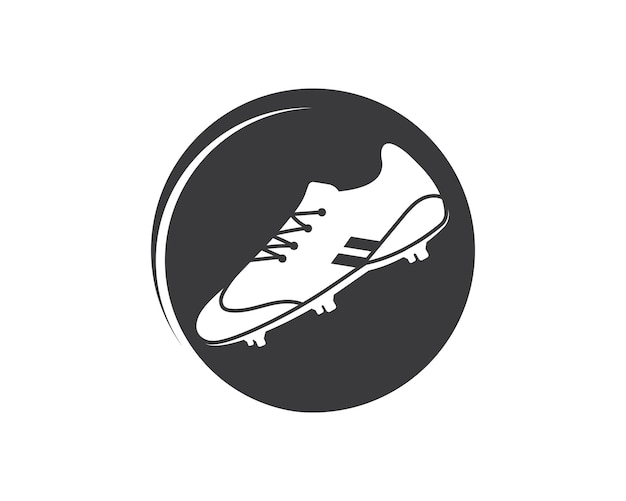 Diseño de ilustración de icono de vector de zapatos de fútbol