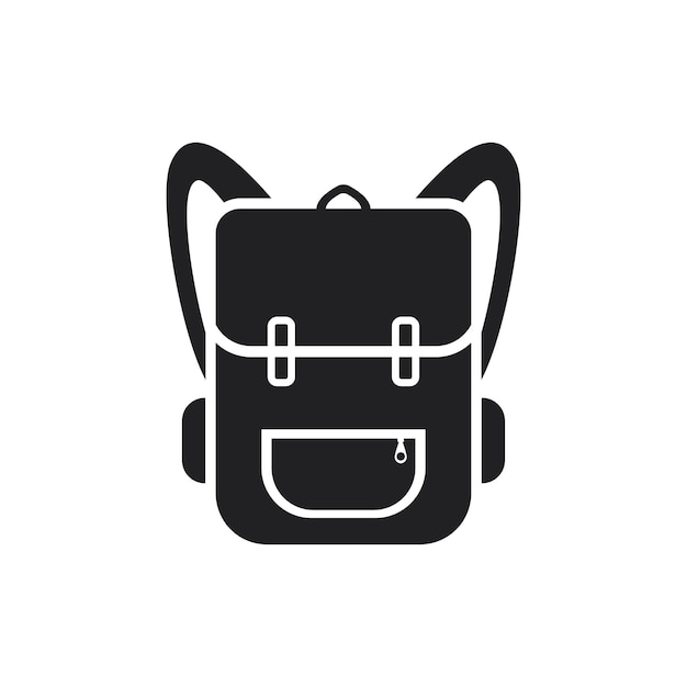 diseño de ilustración del icono vectorial del logotipo de la bolsa escolar