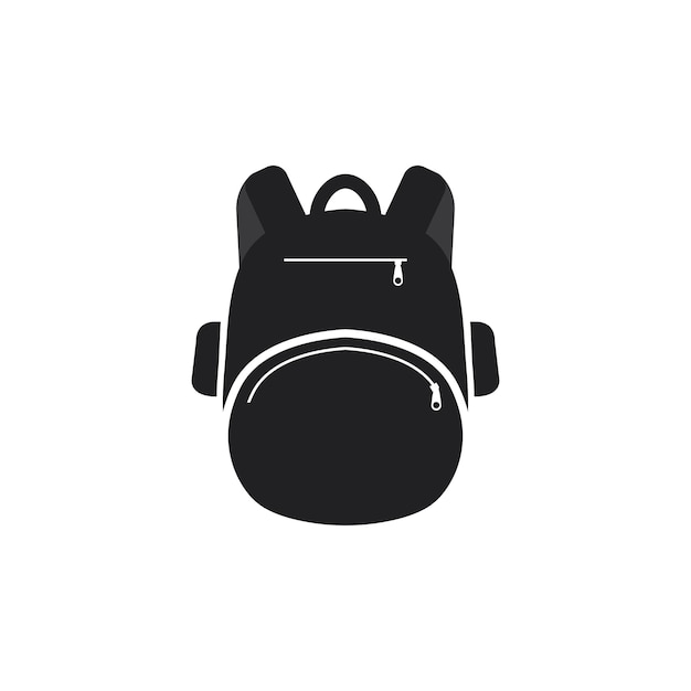 Vector diseño de ilustración del icono vectorial del logotipo de la bolsa escolar