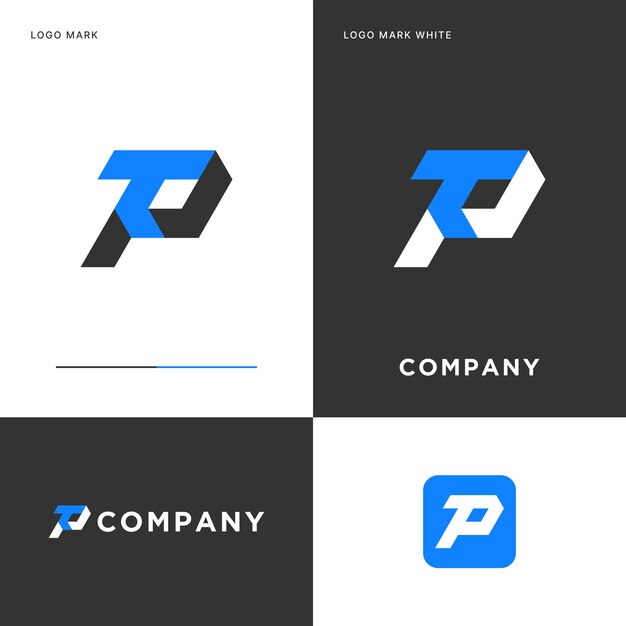Diseño de ilustración del icono vectorial del logotipo TP