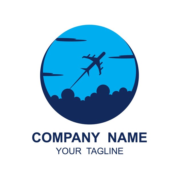 Diseño de la ilustración del icono vectorial del logotipo de viaje