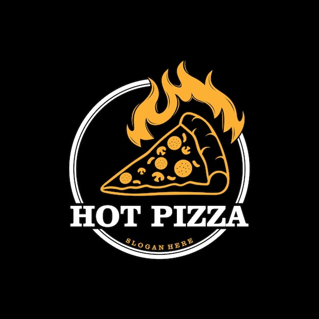 diseño de ilustración del icono vectorial de la pizza caliente