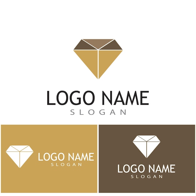 Diseño de la ilustración del icono vectorial de la plantilla del logotipo de diamante