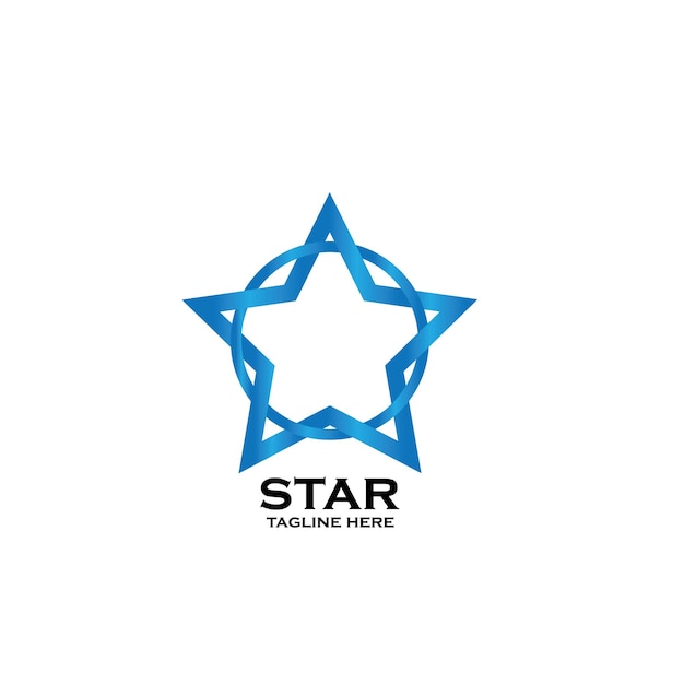 Diseño de la ilustración del icono vectorial de la plantilla del logotipo de la estrella