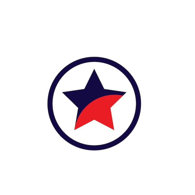 Diseño de la ilustración del icono vectorial de la plantilla del logotipo de la estrella
