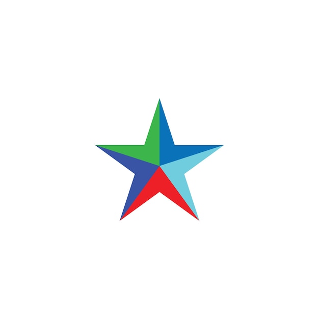 Diseño de la ilustración del icono vectorial de la plantilla del logotipo de la estrella