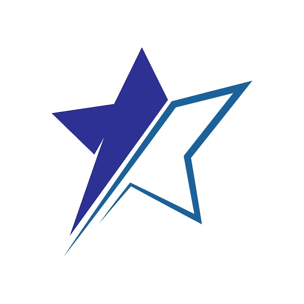 Diseño de la ilustración del icono vectorial de la plantilla del logotipo de la estrella