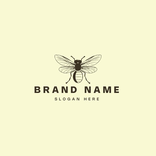 Diseño de la ilustración del icono vectorial de la plantilla del logotipo del mosquito