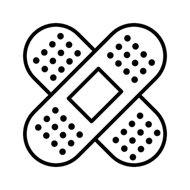 Diseño de la ilustración del icono del vendaje