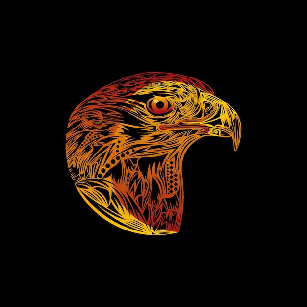 Diseño de ilustración de ilustraciones de cabeza de águila