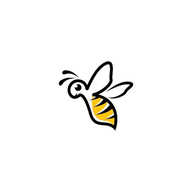 Diseño de ilustración de imágenes de logotipo de abeja