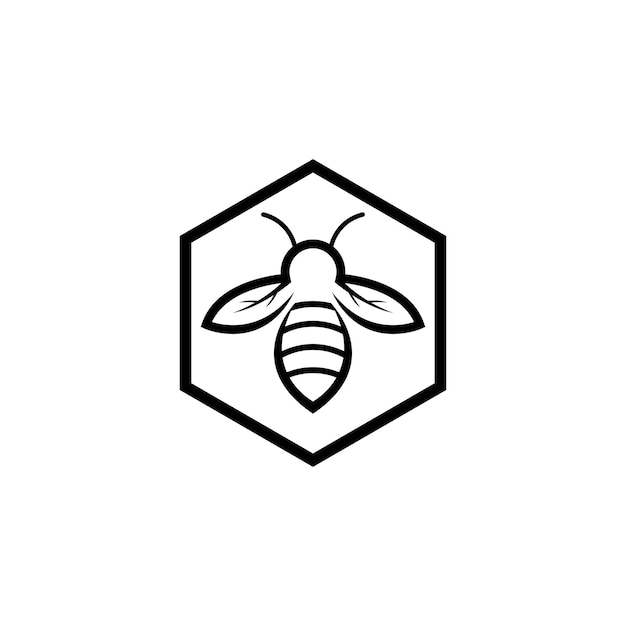 Diseño de ilustración de imágenes de logotipo de abeja