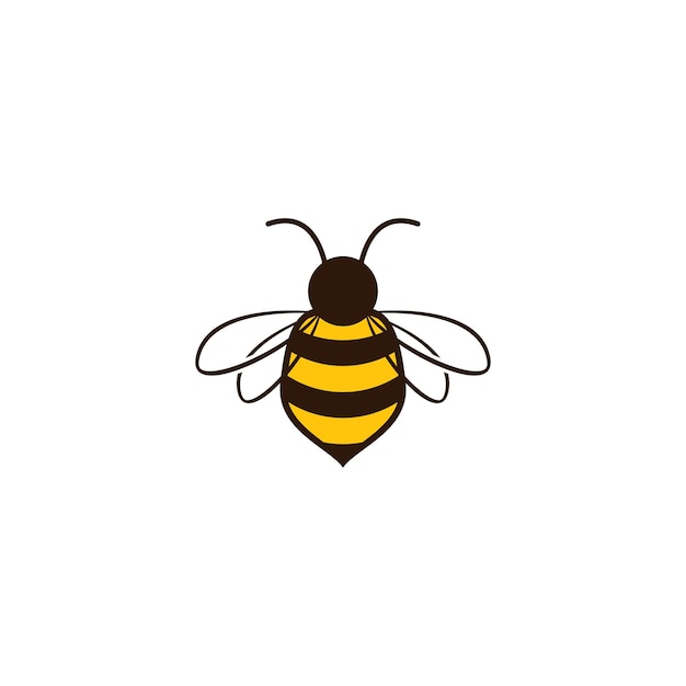 Diseño de ilustración de imágenes de logotipo de abeja