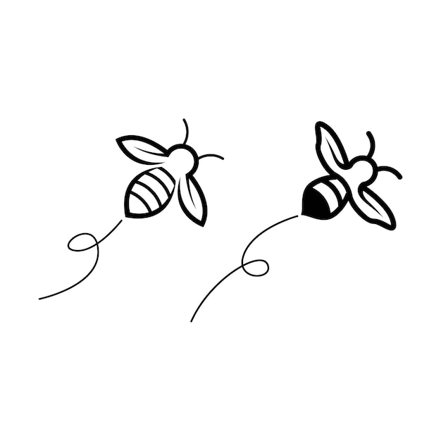 Diseño de ilustración de imágenes de logotipo de abeja