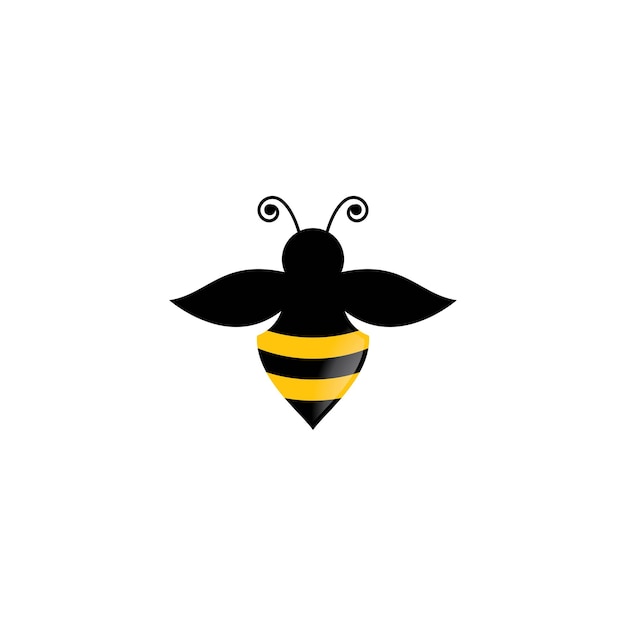 Diseño de ilustración de imágenes de logotipo de abeja