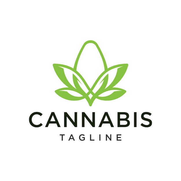 Vector diseño de ilustración de imágenes de logotipo de cannabis. logotipo para salud médica