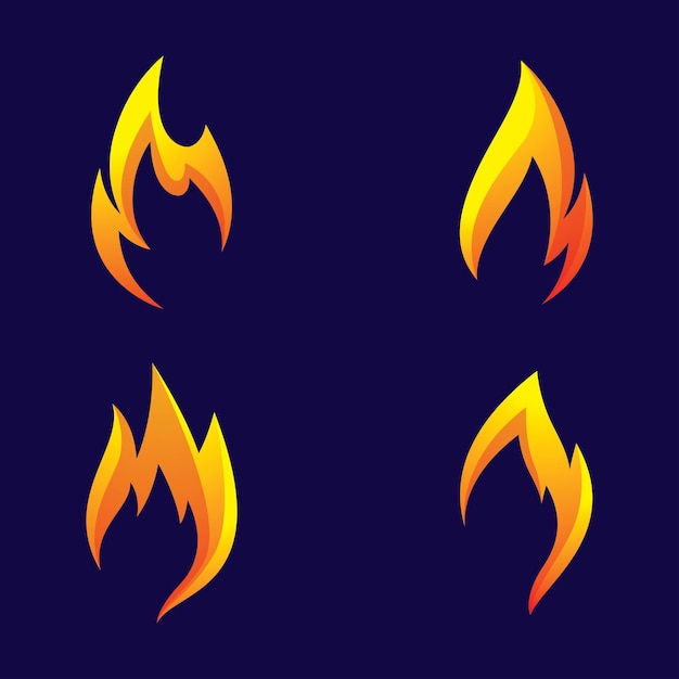 Diseño de ilustración de imágenes de logotipo de fuego