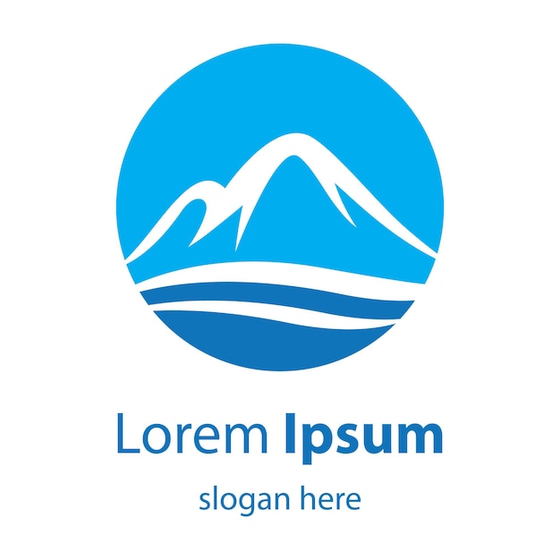 Diseño de ilustración de imágenes de logotipo de montaña