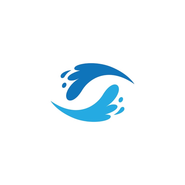 Diseño de ilustración de imágenes de logotipo de onda de agua