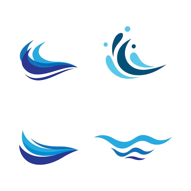 Diseño de ilustración de imágenes de logotipo de onda de agua