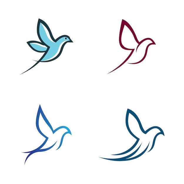 Diseño de ilustración de imágenes de logotipo de pájaro