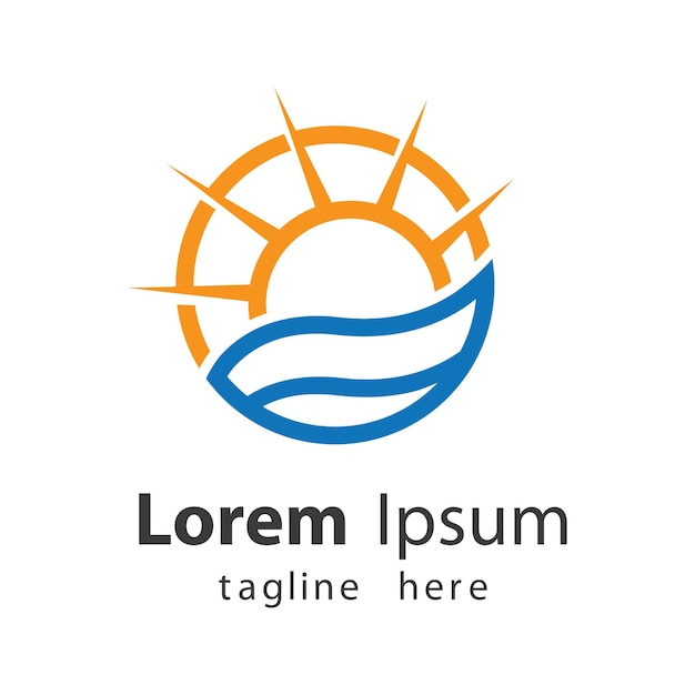 Diseño de ilustración de imágenes de logotipo de puesta de sol