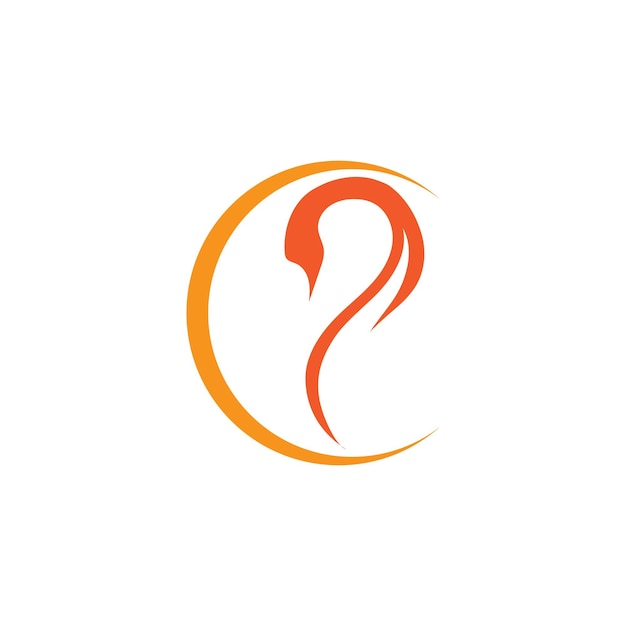 Diseño de ilustración de imágenes de logotipo y símbolo de cisne