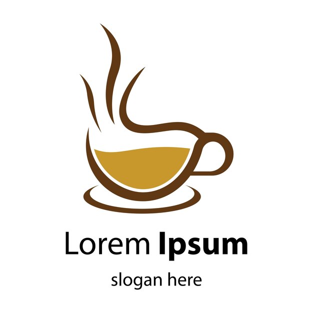 Diseño de ilustración de imágenes de logotipo de taza de café