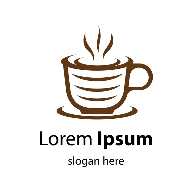 Diseño de ilustración de imágenes de logotipo de taza de café