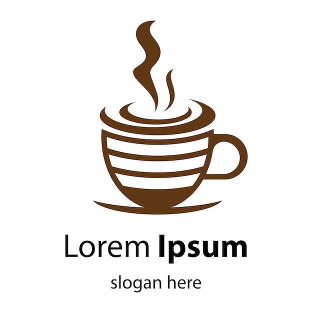 Diseño de ilustración de imágenes de logotipo de taza de café