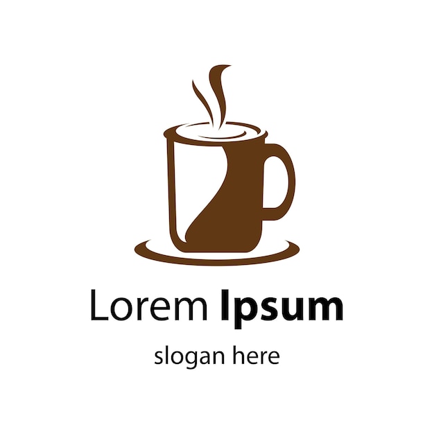 Diseño de ilustración de imágenes de logotipo de taza de café