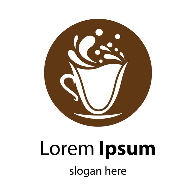 Diseño de ilustración de imágenes de logotipo de taza de café