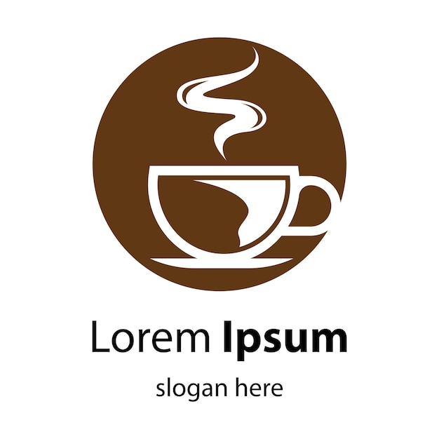 Diseño de ilustración de imágenes de logotipo de taza de café