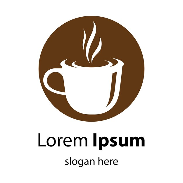Diseño de ilustración de imágenes de logotipo de taza de café