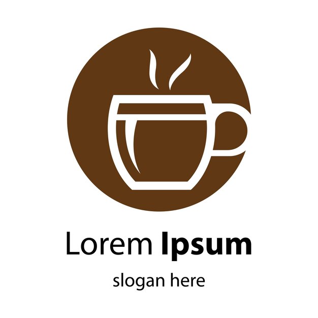 Vector diseño de ilustración de imágenes de logotipo de taza de café