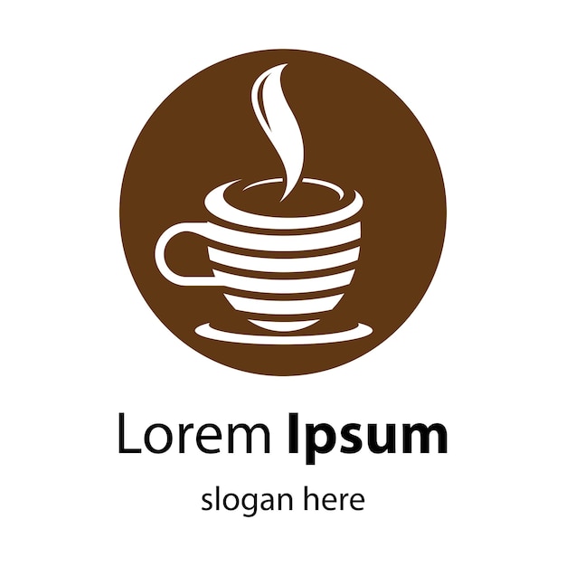 Diseño de ilustración de imágenes de logotipo de taza de café