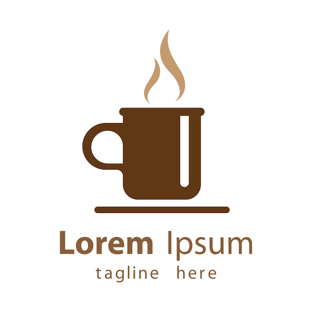 Diseño de ilustración de imágenes de logotipo de taza de café