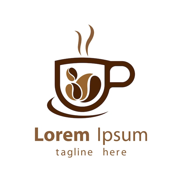 Diseño de ilustración de imágenes de logotipo de taza de café